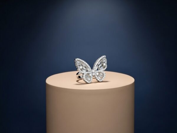The Monarch Filigree Butterfly Sparkle Ring