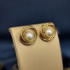 The Aurelia Intertwined Gold & Pearl Knot Stud Earrings