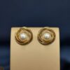 The Aurelia Intertwined Gold & Pearl Knot Stud Earrings