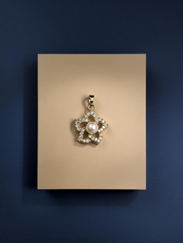 The Floral Radiance Rose-Quartz Floral Halo Pendant & Earring Set