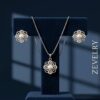 Zevelry Flora Pearl Pendant Set T stand Zevelry-Flora-Pearl-Pendant-Set-T-stand