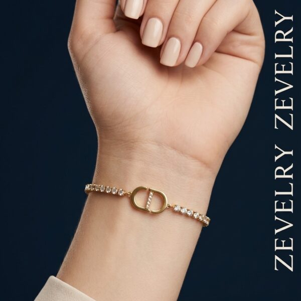 Zevelry Ivy Tennis Bracelet Model wearing Zevelry-Ivy-Tennis-Bracelet-Model-wearing