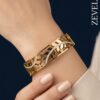 Zevelry Maya Leaf Bangle Bracelet Model wearing Zevelry-Maya-Leaf-Bangle-Bracelet-Model-wearing