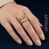Zevelry Maya Multi-Layer Ring Model wearing Zevelry-Maya-Multi-Layer-Ring-Model-wearing