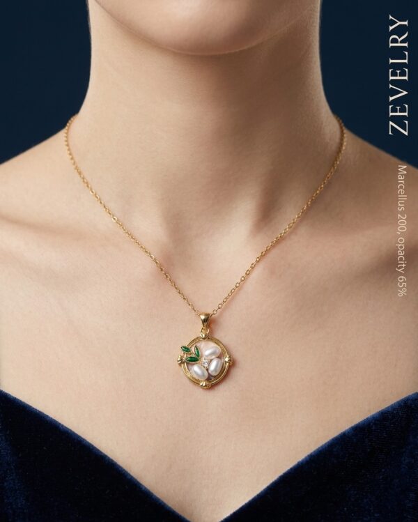 Zevelry Olive Garden Pendant Model wearing Zevelry-Olive-Garden-Pendant-Model-wearing