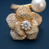 ZevelrySilver Pearl Cocktail Ring Gold Main ZevelrySilver-Pearl-Cocktail-Ring-Gold-Back