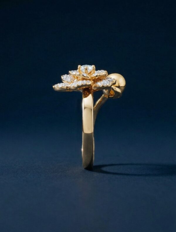 ZevelrySilver Pearl Cocktail Ring Gold Side ZevelrySilver-Pearl-Cocktail-Ring-Gold-Back