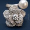 ZevelrySilver Pearl Cocktail Ring Main Zevelry-Silver-Pearl-Cocktail-Ring-Back-View