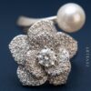 ZevelrySilver Pearl Cocktail Ring Main Zevelry-Silver-Pearl-Cocktail-Ring-Back-View
