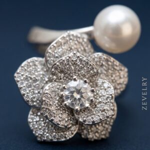 Zevelry-Silver-Pearl-Cocktail-Ring-Back-View
