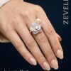 ZevelrySilver Pearl Cocktail Ring Model wearing Zevelry-Silver-Pearl-Cocktail-Ring-Back-View