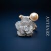ZevelrySilver Pearl Cocktail Ringmain 2 Zevelry-Silver-Pearl-Cocktail-Ring-Back-View