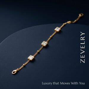 Gold Crystal Bracelet for Women Minimalist Luxury Bracelet ZEVELRY Main Gold Crystal Bracelet for Women Minimalist Luxury Bracelet ZEVELRY