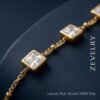 Gold Crystal Bracelet for Women Minimalist Luxury Bracelet ZEVELRY close Up Gold Crystal Bracelet for Women Minimalist Luxury Bracelet ZEVELRY