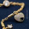 Gold Heart Charm Bracelet for Women Elegant Zircon Bracelet ZEVELRY Close up Gold-Heart-Charm-Bracelet-for-Women-Elegant-Zircon-Bracelet-ZEVELRY-Main