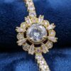 Luxury Gold Zircon Bracelet for Women Elegant Crown Design Bracelet ZEVELRY Close Up Luxury Gold Zircon Bracelet for Women Elegant Crown Design Bracelet ZEVELRY Zoomed