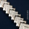 Premium Silver Chevron Bracelet for Women Luxury Zircon Bracelet ZEVELRY Close Up Premium Silver Chevron Bracelet for Women Luxury Zircon Bracelet ZEVELRY