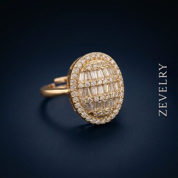Aurelius Crest Ring Luxury Gold Adjustable Zircon Statement Ring for Women ZEVELRY Main Aurelius Crest Ring – Luxury Gold Adjustable Zircon Statement Ring for Women ZEVELRY