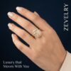Aurelius Crest Ring – Luxury Gold Adjustable Zircon Statement Ring for Women ZEVELRY MW Aurelius Crest Ring – Luxury Gold Adjustable Zircon Statement Ring for Women ZEVELRY