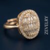 Aurelius Crest Ring – Luxury Gold Adjustable Zircon Statement Ring for Women ZEVELRY Main Aurelius Crest Ring – Luxury Gold Adjustable Zircon Statement Ring for Women ZEVELRY