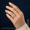 Gold Floral Zircon Ring for Women Aurora Bloom Luxe Ring ZEVELRY MW Gold Floral Zircon Ring for Women Aurora Bloom Luxe Ring ZEVELRY