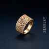 Gold Floral Zircon Ring for Women Aurora Bloom Luxe Ring ZEVELRY Main Gold Floral Zircon Ring for Women Aurora Bloom Luxe Ring ZEVELRY