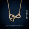 Gold Infinity Heart Pendant Elegant Zircon Pendant Necklace ZEVELRY MAin Gold Infinity Heart Pendant Elegant Zircon Pendant Necklace ZEVELRY