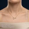Gold Infinity Heart Pendant Elegant Zircon Pendant Necklace ZEVELRY MW Gold Infinity Heart Pendant Elegant Zircon Pendant Necklace ZEVELRY