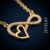 Gold Infinity Heart Pendant Elegant Zircon Pendant Necklace ZEVELRY Main2 Gold Infinity Heart Pendant Elegant Zircon Pendant Necklace ZEVELRY
