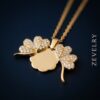 Gold Stainless Steel Flower Pendant Necklace for Women – Verdelle Bloom Pendant ZEVELRY Main Gold Stainless Steel Flower Pendant Necklace for Women – Verdelle Bloom Pendant ZEVELRY