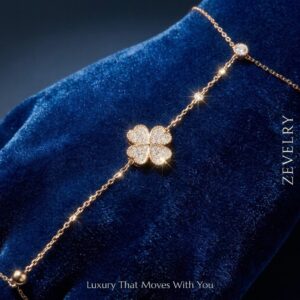 Gold Stainless Steel Hand Chain – Aurelia Clover Hand Chain ZEVELRY