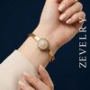 Gold Stainless Steel Pearl Bangle Aurelia Pearl Halo Bangle ZEVELRY MW Gold Stainless Steel Pearl Bangle Aurelia Pearl Halo Bangle ZEVELRY