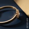 Gold Stainless Steel Pearl Bangle Aurelia Pearl Halo Bangle ZEVELRY Side Gold Stainless Steel Pearl Bangle Aurelia Pearl Halo Bangle ZEVELRY