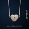 Magnetic Heart Pendant Necklace Stainless Steel Silver Necklace ZEVELRY Main Magnetic Heart Pendant Necklace Stainless Steel Silver Necklace ZEVELRY