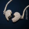 Magnetic Heart Pendant Necklace Stainless Steel Silver Necklace ZEVELRY Main 2 Magnetic Heart Pendant Necklace Stainless Steel Silver Necklace ZEVELRY