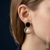 Noir Pearl Drop Earrings Premium Gold Pearl Earrings for Women ZEVELRY MW Noir Pearl Drop Earrings Premium Gold Pearl Earrings for Women ZEVELRY