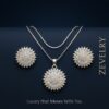 ZEVELRY Asteria Halo Silver Pendant Set for Women Premium Cubic Zirconia Luxury Jewellery Set main ZEVELRY Asteria Halo Silver Pendant Set for Women Premium Cubic Zirconia Luxury Jewellery Set