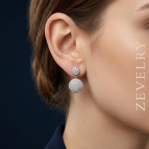 ZEVELRY Elowen Drop Earrings for Women Premium Silver MW ZEVELRY-Elowen-Drop-Earrings-for-Women-Premium-Silver-MW