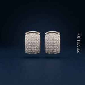ZEVELRY Luna Radiance Pavé Silver Earrings for Women Premium Luxury Stud Earrings Main ZEVELRY Luna Radiance Pavé Silver Earrings for Women Premium Luxury Stud Earrings