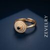 ZEVELRY Solenne Eclipse Ring – Adjustable Gold Ring with Black Stone for Women Main ZEVELRY Solenne Eclipse Ring – Adjustable Gold Ring with Black Stone for Women